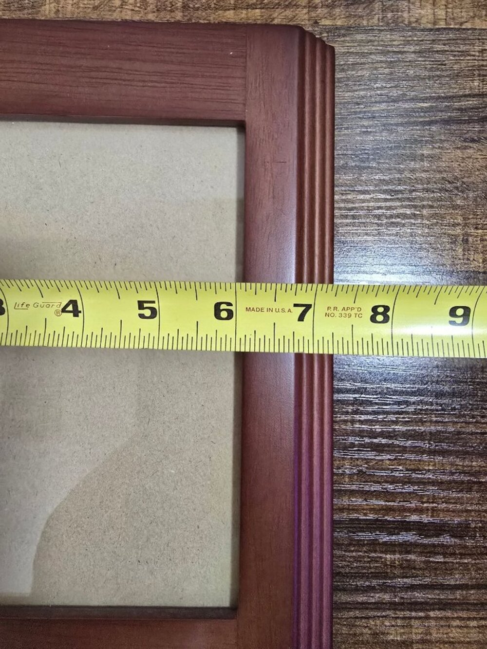 Rare Woods Cherry Wood 5x7 Picture Frame With Ribbed Edges - Picture 9 of 12